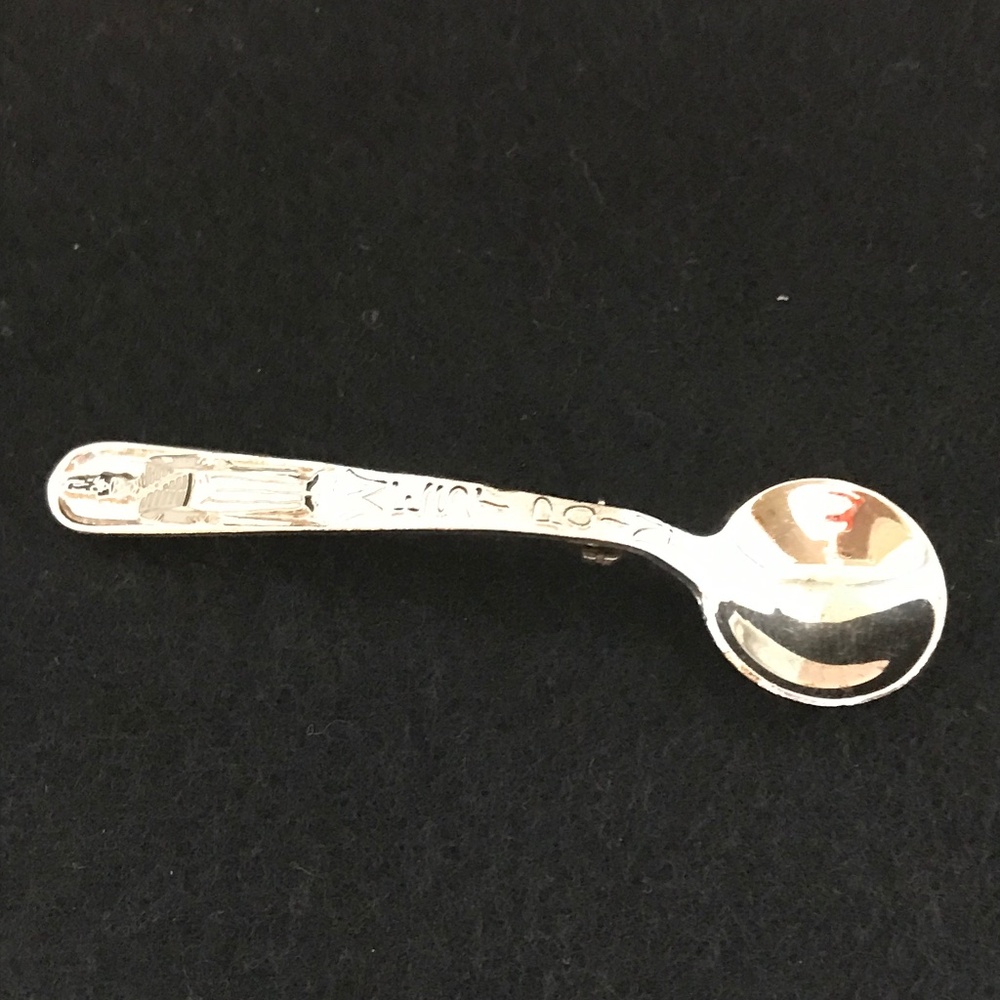 Vintage West Point Cadet Mini Salt Spoon Brooch / Pin